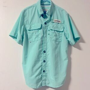 Magellan Outdoors boys XS(6/7) mint fishing shirt, GUC, small stain.